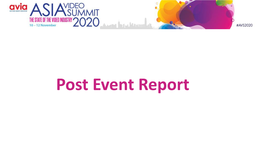 Post Event Report Dear Friends and Colleagues
