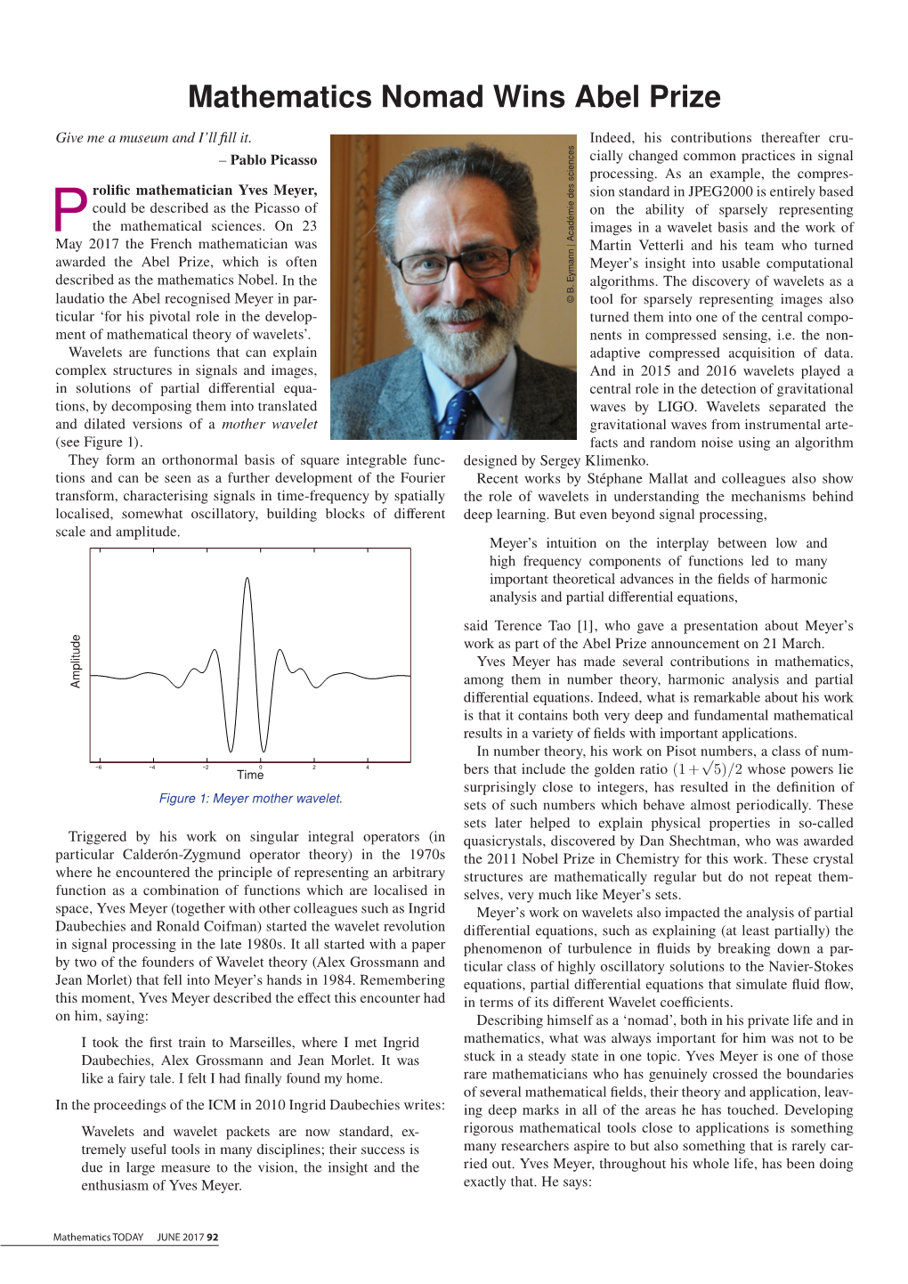 Mathematics Nomad Wins Abel Prize (Pdf)