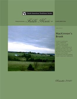 7040 Traditional Fiddle Music of Cape Breton Booklet.Pmd