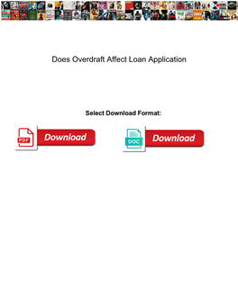 Does Overdraft Affect Loan Application