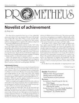 Novelist of Achievement by Phillip Salin