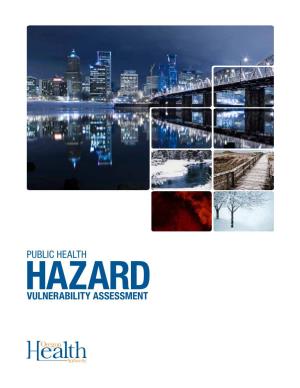 Public Health Hazard Vulnerability Assessment Table of Contents Executive Summary