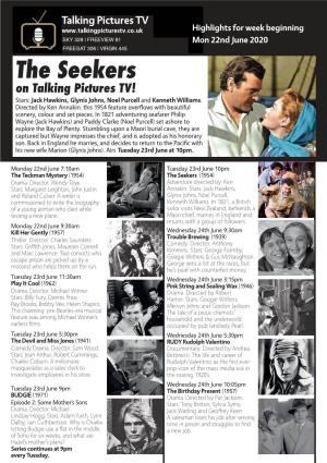 The Seekers on Talking Pictures TV! Stars: Jack Hawkins, Glynis Johns, Noel Purcell and Kenneth Williams