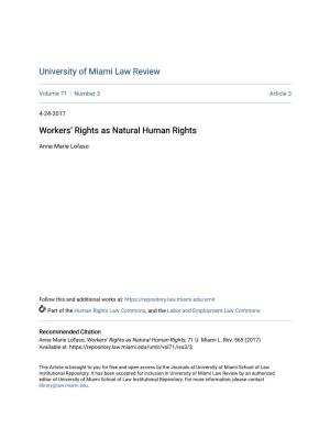 Workers' Rights As Natural Human Rights 567