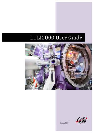 LULI2000 User Guide