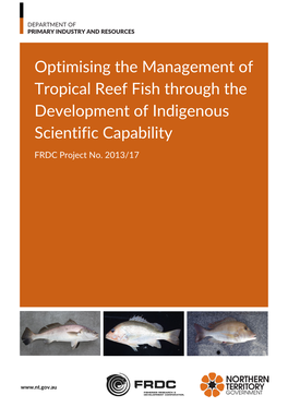 Optimising the Management of Tropical Reef Fish Through the Development of Indigenous Scientific Capability