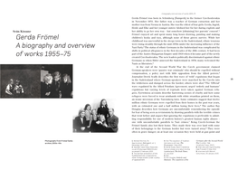 Gerda Frömel a Biography and Overview of Works 1955–75