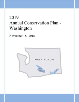 2019 Annual Conservation Plan - Washington