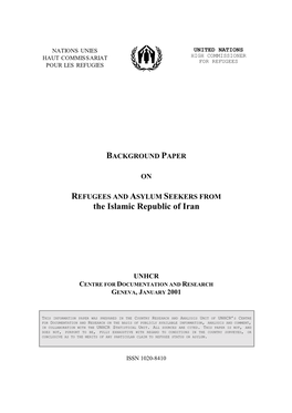 Update CDR Background Paper on Iran