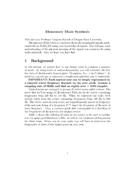 Elementary Music Synthesis