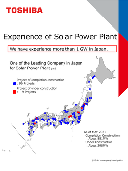 Mega-Solar Photovoltaic Power Plant Construction Results