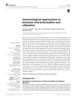 Immunological Approaches to Biomass Characterization and Utilization