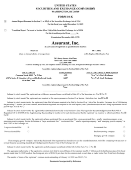 Assurant, Inc. (Exact Name of Registrant As Specified in Its Charter)