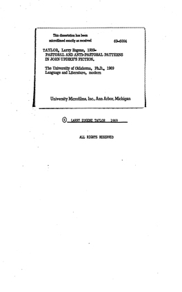 University Microfilms, Inc., Ann Arbor, Hfichigan