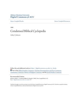 Condensed Biblical Cyclopedia Ashley S