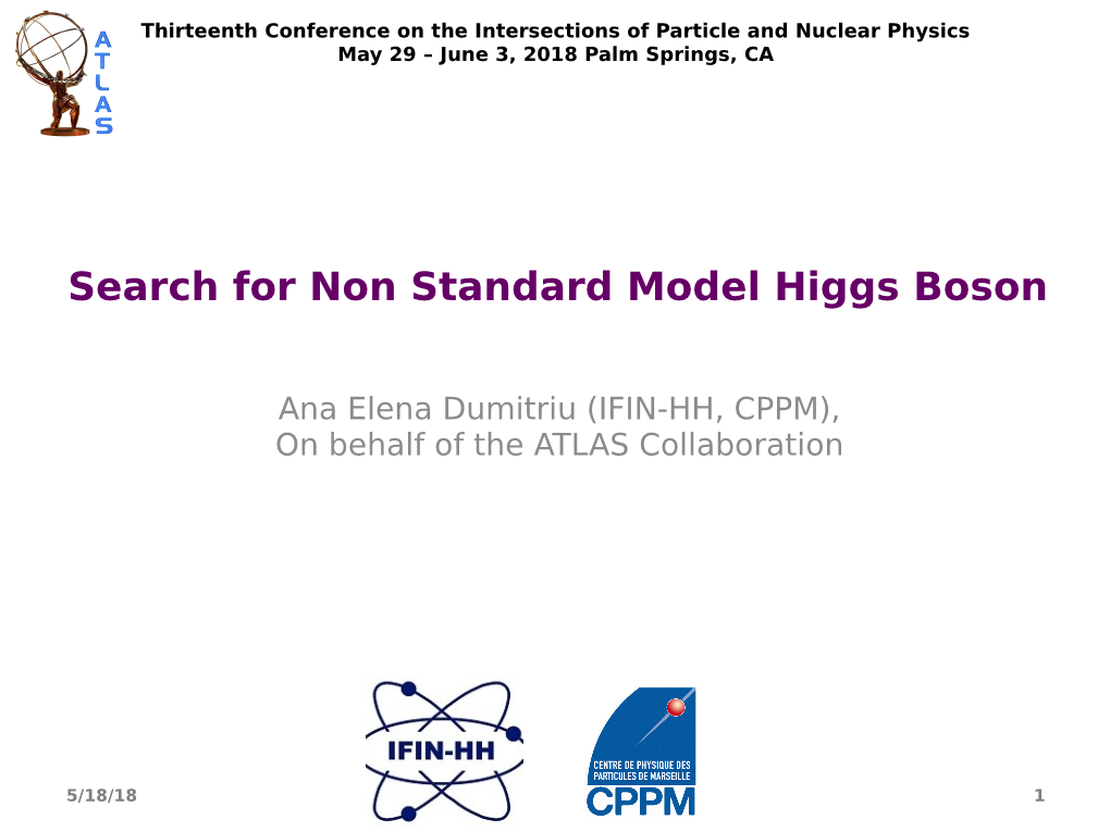 Search for Non Standard Model Higgs Boson