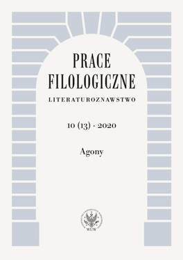 Prace Filologiczne. Literaturoznawstwo 10 (13) 2020