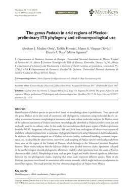 The Genus Podaxis in Arid Regions of Mexico: Preliminary ITS Phylogeny and Ethnomycological Use