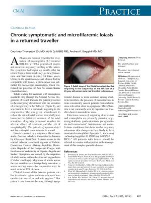 Chronic Symptomatic and Microfilaremic Loiasis in a Returned Traveller