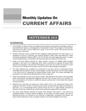 9. Monthly Current Affairs