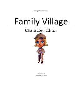 Family Village Character Editor Design