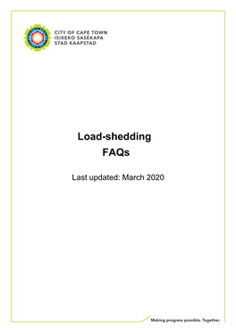 Load-Shedding Faqs Load-Shedding Faqs