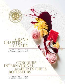 Chapitre Grand Du Canada Concours International Des Jeunes Chefs Rotisseurs