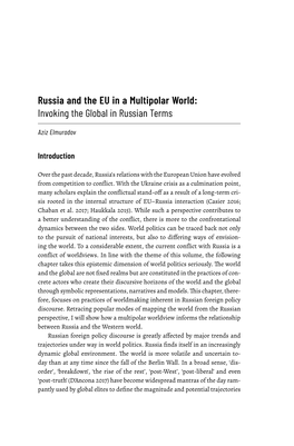 Russia and the EU in a Multipolar World: Invoking the Global in Russian Terms