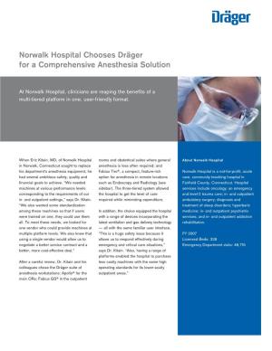 Norwalk Hospital Chooses Dräger for a Comprehensive Anesthesia Solution