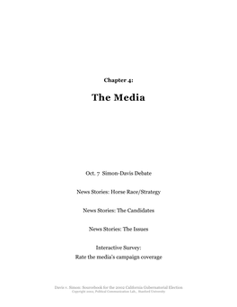 Chapter 4: the Media