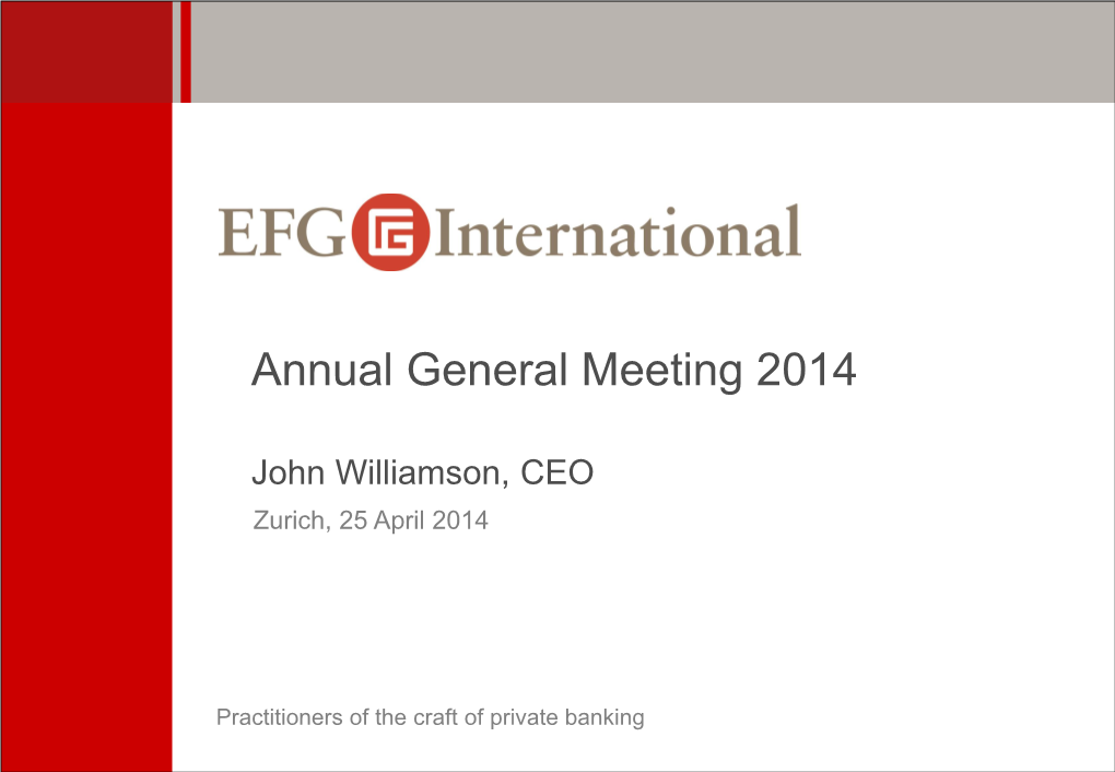 Annual General Meeting 2014