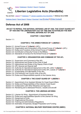 Liberian Legislative Acts (Handbills)