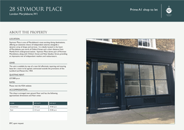 28 SEYMOUR PLACE Prime A1 Shop to Let London Marylebone, W1