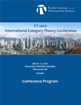International Category Theory Conference Conference Program
