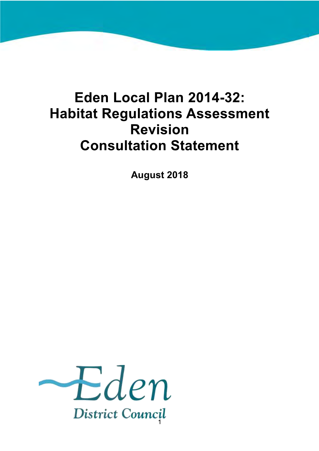 Habitat Regulations Assessment Revision Consultation Statement