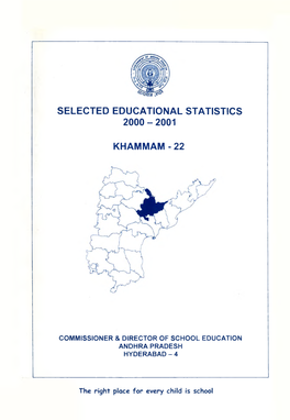 Selected Educational Statistics Khammam