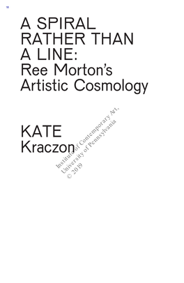 Ree Morton's Artistic Cosmology KATE Kraczon