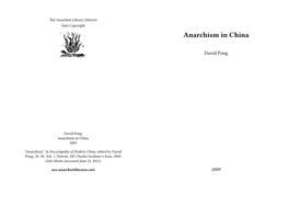 Anarchism in China