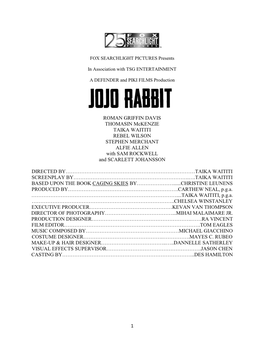 &lt;I&gt;Jojo Rabbit&lt;/I&gt;