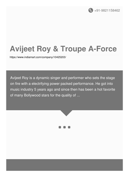 Avijeet Roy & Troupe A-Force