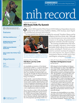 August 7, 2009, NIH Record, Vol. LXI, No. 16