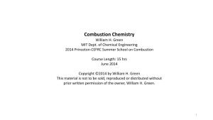 Combustion Chemistry William H