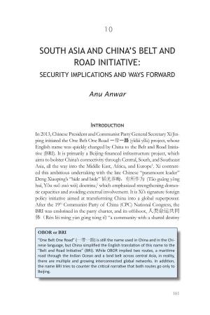South Asia and China's Belt and Road Initiative: Security Implications and Ways Forward