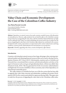 Value Chain and Economic Development