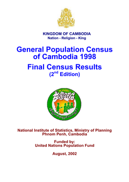 General Population Census of Cambodia 1998 Final Census Results