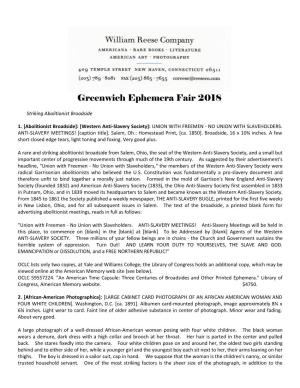 Greenwich Ephemera Fair 2018