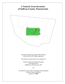 A Natural Areas Inventory of Sullivan County, Pennsylvania