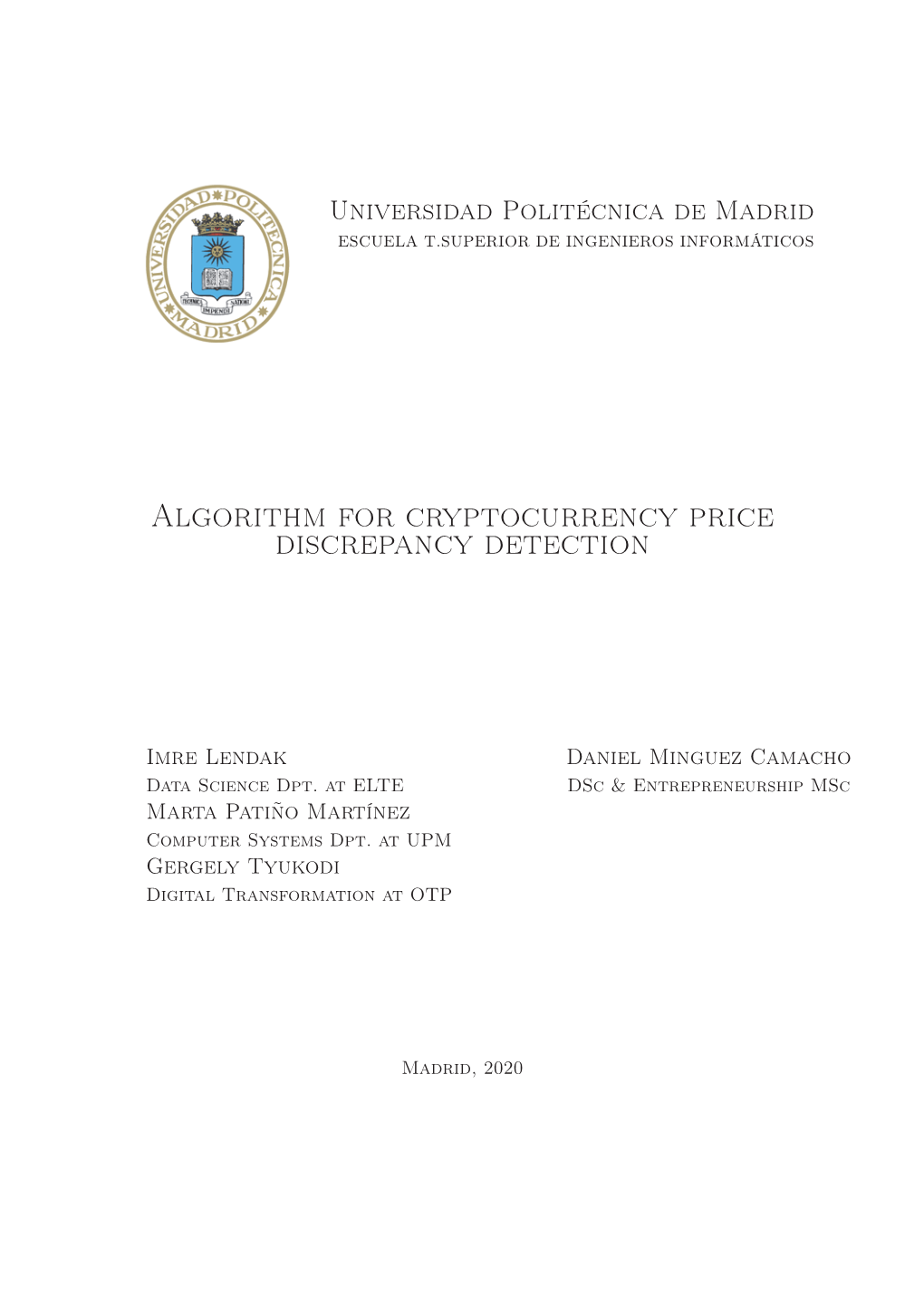 Algorithm for Cryptocurrency Price Discrepancy Detection