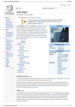 Daily Bugle - Wikipedia, the Free Encyclopedia 23/07/2014