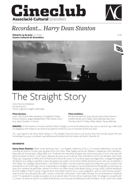 The Straight Story (Una Historia Verdadera) De David Lynch Versió Original En Anglès Subtitulada